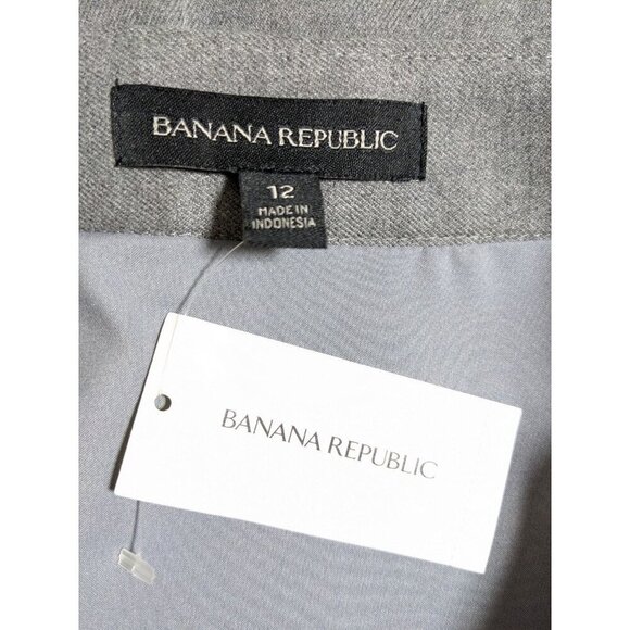 Banana Republic NEW Ruffled Straight Skirt Womens Size 12 Gray Feminine Romantic - Picture 5 of 6